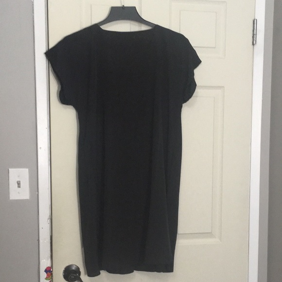 Women’s size Small from Costa Blanca mid length black dress, pleated in front - Picture 3 of 5